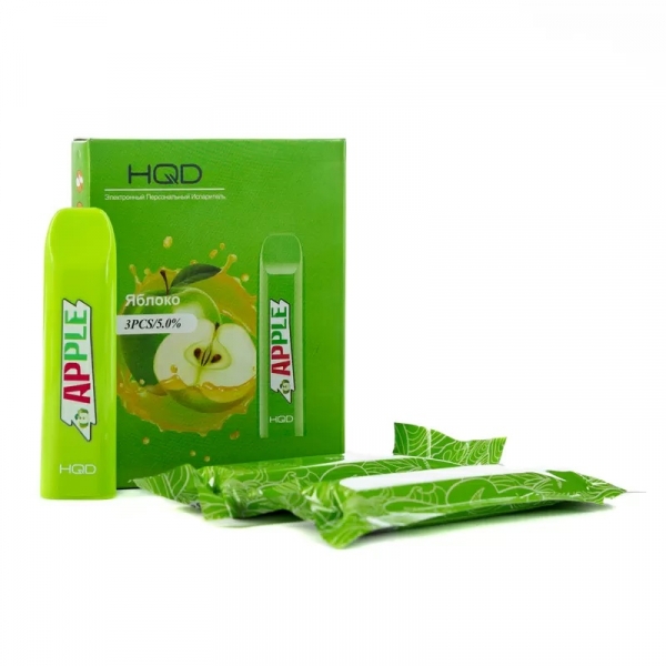 Купить HQD V2 - Apple (Яблоко), 300 затяжек, 20 мг (2%)