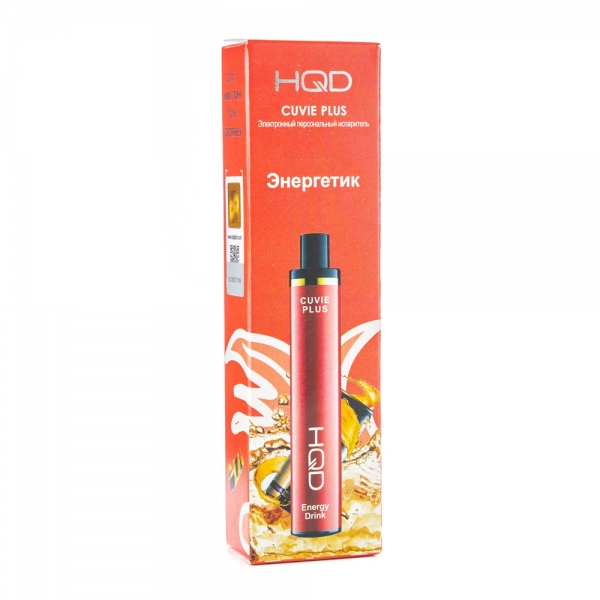 Купить HQD Cuvie Plus COPY - Energy Drink (Энергетик), 1200 затяжек, 20 мг (2%)